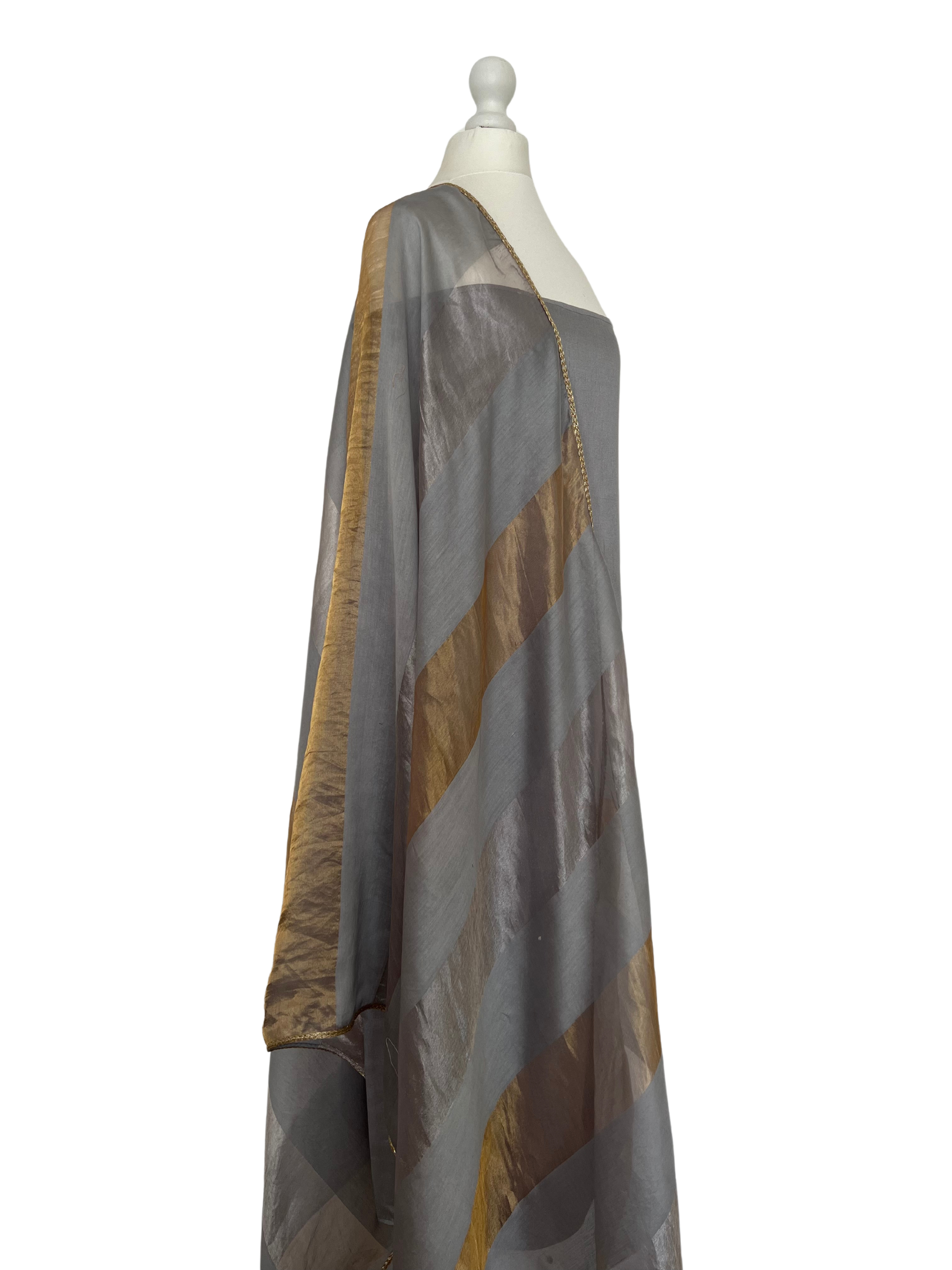 chanderi tissue dupatta unstitched set by Shenena Sethi