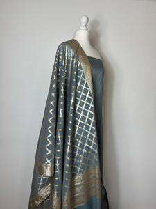Brocade dupatta unstitched set