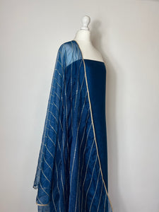 Organza and sequin dupatta unstitched set