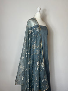 Organza and sequin dupatta unstitched set