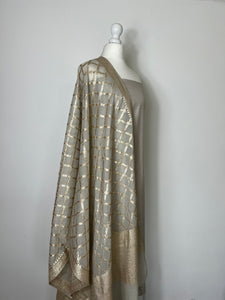 Brocade dupatta unstitched set