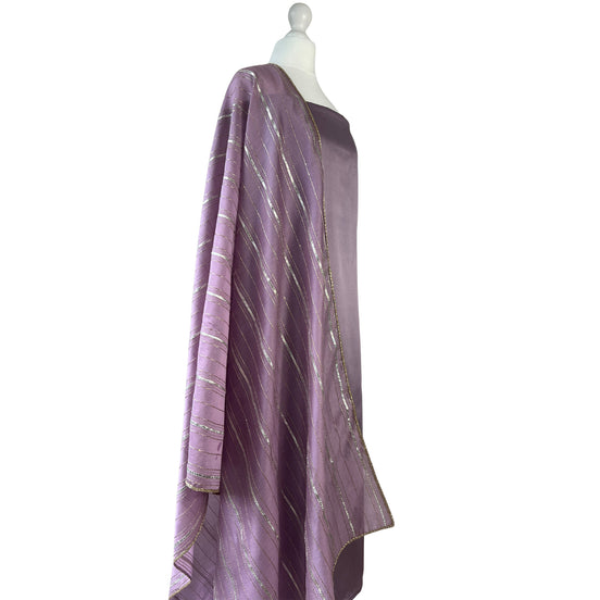 Mukaish dupatta unstitched kameez set