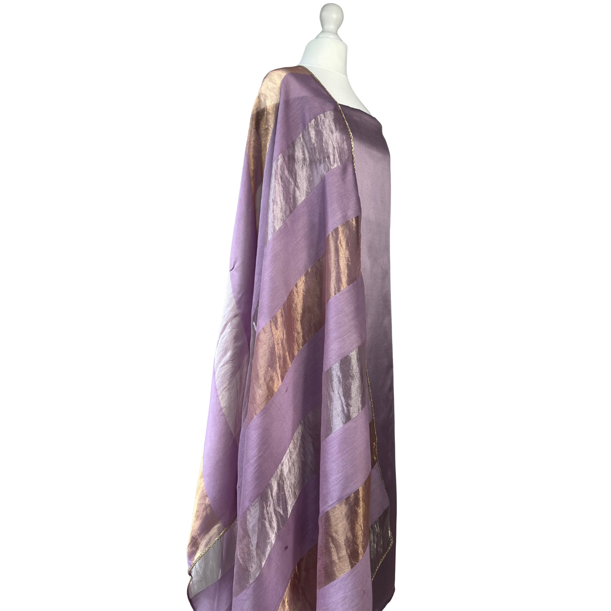 Chanderi dupatta unstitched kameez set