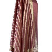 Unstitched fabric for kameez set. Loose silk kameez fabric, loose lycra pajami and readymade brocade dupatta. Keep unstitched or made-to-measure by Shenena Sethi