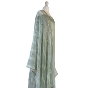 Thread and sequin organza dupatta unstitched kameez set