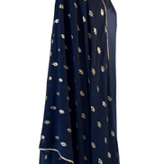 Unstitched fabric for kameez set. Loose silk kameez fabric, loose lycra pajami and readymade georgette dupatta. Keep unstitched or made-to-measure by Shenena Sethi 