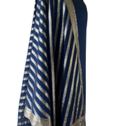 Unstitched fabric for kameez set. Loose silk kameez fabric, loose lycra pajami and readymade brocade dupatta. Keep unstitched or made-to-measure by Shenena Sethi 