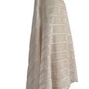 Unstitched fabric for kameez set. Loose semi raw silk kameez fabric, loose lycra pajami and readymade mukaish dupatta. Keep unstitched or made-to-measure by Shenena Sethi 