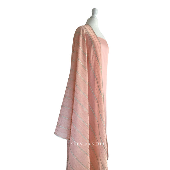 Mukaish dupatta unstitched kameez set