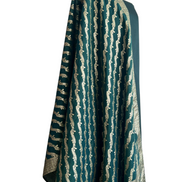 Unstitched fabric for kameez set. Loose semi raw silk kameez fabric, loose lycra pajami and readymade brocade dupatta. Keep unstitched or made-to-measure by Shenena Sethi 