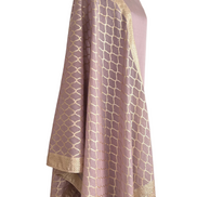 Unstitched fabric for kameez set. Loose silk kameez fabric, loose lycra pajami and readymade brocade dupatta. Keep unstitched or made-to-measure by Shenena Sethi 