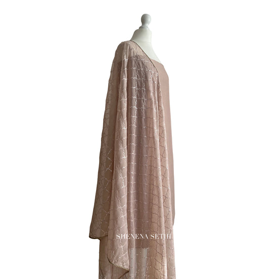 Sequin dupatta unstitched kameez set