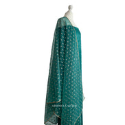 Organza sequin dupatta unstitched kameez set