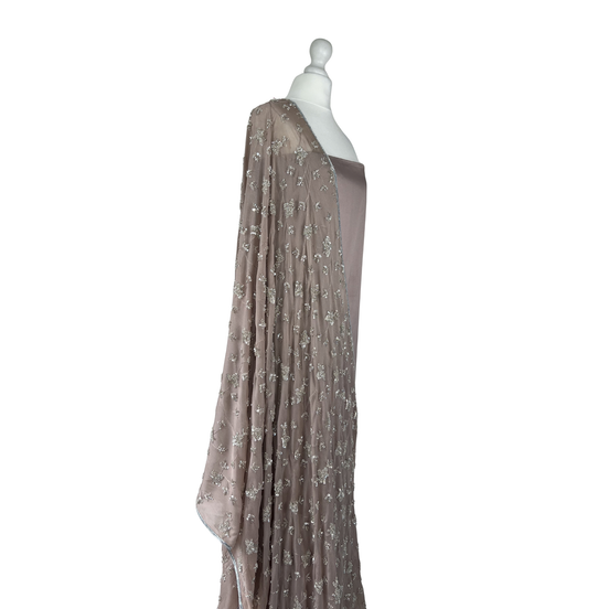 Embroidered georgette dupatta unstitched kameez set