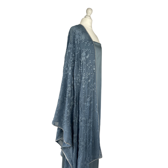 Thread and sequin georgette dupatta unstitched kameez set