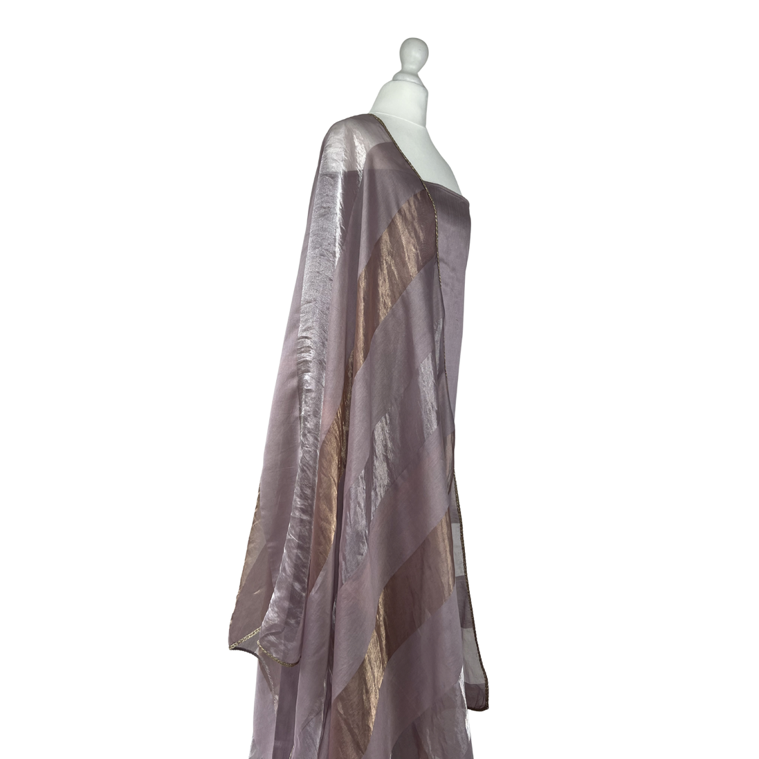 Chanderi tissue dupatta unstitched kameez set