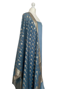 Brocade dupatta unstitched set