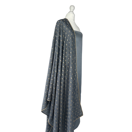 Sequin dupatta unstitched kameez set