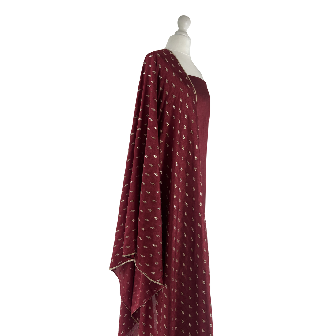 Sequin dupatta unstitched kameez set