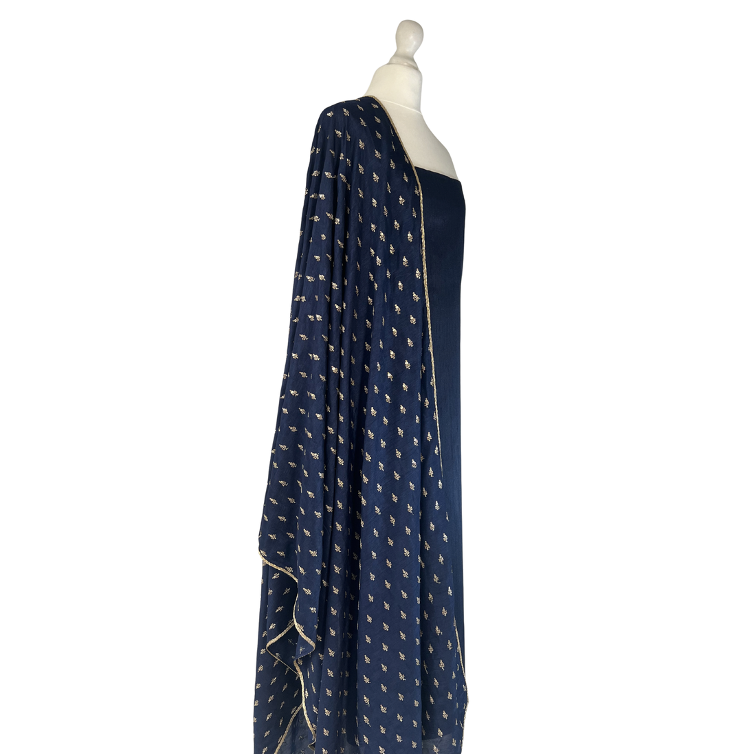 Sequin dupatta unstitched kameez set