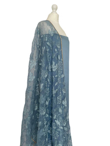 Organza and thread dupatta unstitched set