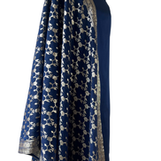Brocade dupatta unstitched kameez set