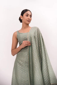 Thread dupatta unstitched set