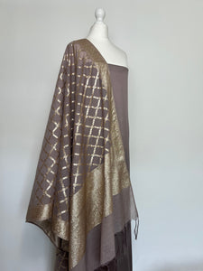 Brocade dupatta unstitched set