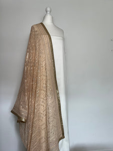 Chikan kari style dupatta unstitched set