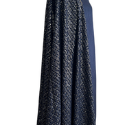 Navy blue semi raw silk kameez with mirror dupatta and lycra pajami