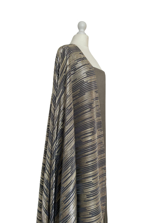 unstitched kameez set in silk paired with a georgette lycra dupatta and lycra pajami