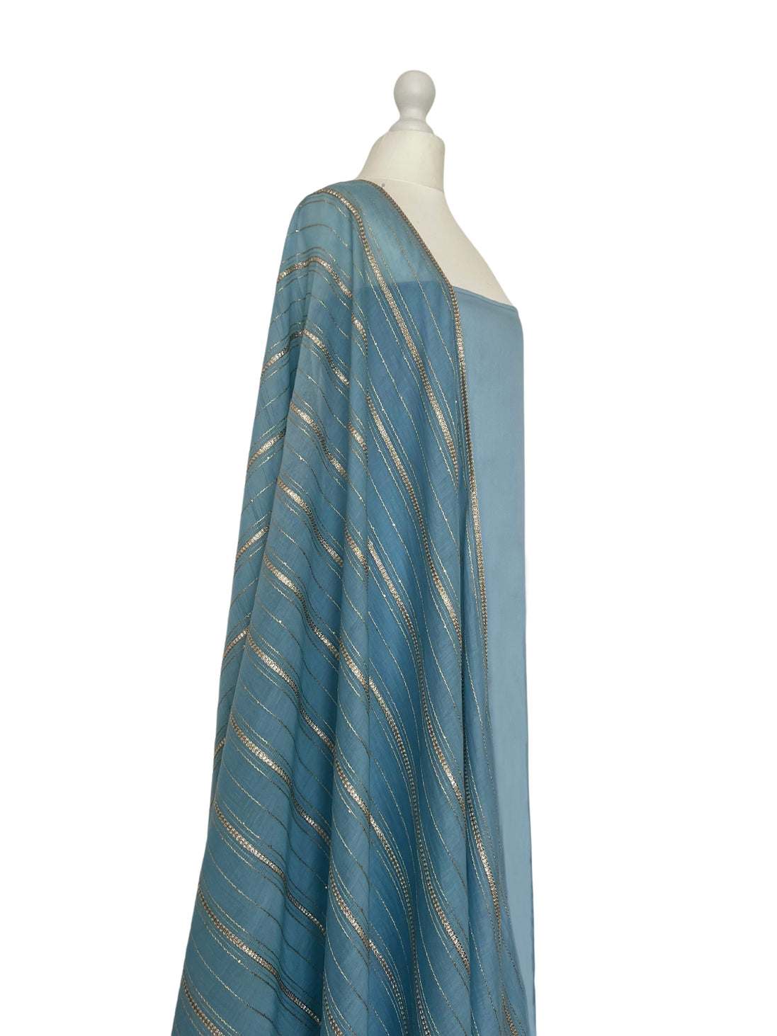 Silk /cotton mix dupatta unstitched kameez set