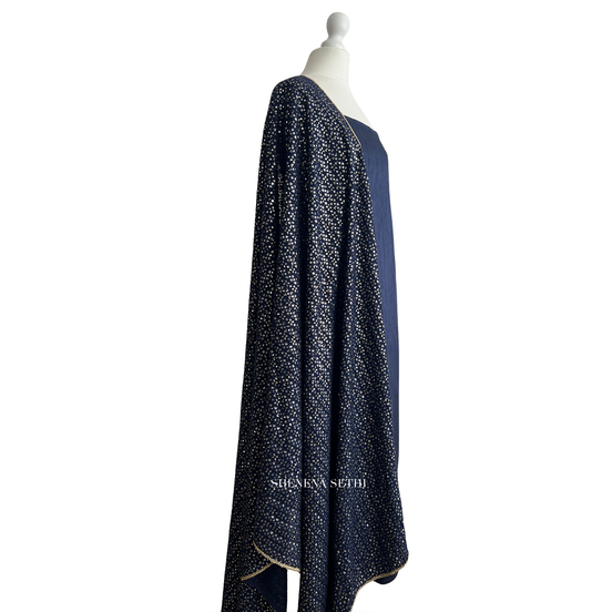 Mirror dupatta unstitched kameez set