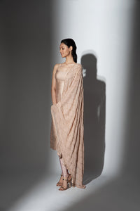 Shenena Sethi hand embroidered semi raw silk kameez set 