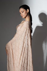 Shenena Sethi hand embroidered semi raw silk kameez set 