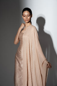 Shenena Sethi hand embroidered semi raw silk kameez set 