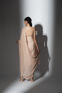 Shenena Sethi hand embroidered semi raw silk kameez set 