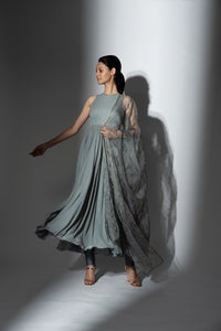 Shenena Sethi hand embroidered georgette anarkali set 