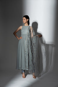Shenena Sethi hand embroidered georgette anarkali set 